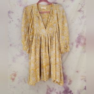 Daughters of India Kyra Mini Dress Cumin. Small.